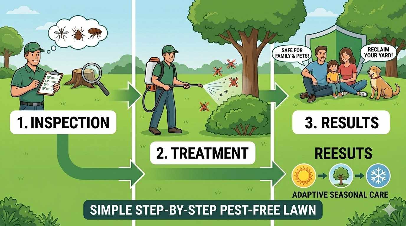 Detailed Infographic of Comprehensive Mosquito, Flea, and Tick Control Services